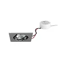 LED-Einbaustrahler TIRREL-S, IP20, eckig, 230V AC, 6W 3000K 680lm 38°, schwenkbar, dimmbar (Rundkonverter), chrom