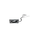 LED-Einbaustrahler TIRREL-S, IP20, eckig, 230V AC, 6W 3000K 680lm 38°, schwenkbar, dimmbar (Rundkonverter), vinylschwarz