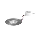 Outdoor LED Einbau-Downlight BB20, IP65, Ø 8.5cm, 230V, 7W 3000K 620lm 36°, dimmbar, starr (Rundkonverter), nickel