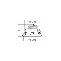 Brumberg LED Einbaudownlight APOLLO MINI, 55°, 10,5W, 1385lm, IP20, 230V, CRI > 90, quadratisch, 3500K, schwarz