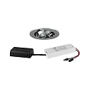 LED-Einbaustrahler TIRREL-R, IP20, rund, 230V AC, 6W 3000K 680lm 38°, schwenkbar, mit AB, DALI dimmbar, chrom