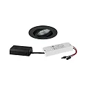 LED-Einbaustrahler TIRREL-R, IP20, rund, 230V AC, 6W 3000K 680lm 38°, schwenkbar, mit AB, DALI dimmbar, schwarz