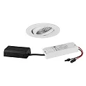 LED-Einbaustrahler TIRREL-R, IP20, rund, 230V AC, 6W 3000K 680lm 38°, schwenkbar, mit AB, DALI dimmbar, strukturweiß