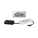 LED-Einbaustrahler TIRREL-S, IP20, eckig, 230V AC, 6W 3000K 680lm 38°, schwenkbar, mit AB, DALI dimmbar, alu matt