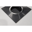 Brumberg LED-Einbaustrahler TIRREL-S, IP20, eckig, 230V AC, 6W 3000K 680lm 38°, schwenkbar, mit AB, DALI dimmbar, vinylschwarz