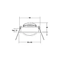 Brumberg LED-Einbaustrahler 230 V AC, 50 Hz, 6 W, 38°, 3000 K, 640 lm, quadratisch, schwenkbar