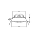 Brumberg recessed luminaire IP20, glossy, black dimmable 7W 680lm 3000K 20-40° 20-40° CRI 80-89