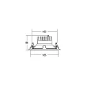 Brumberg LED Einbaudownlight APOLLO MIDI, 55°, 14W, 1733lm, IP20, 230V, CRI > 90, rund, 3500K, weiß