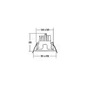 Brumberg LED Einbaudownlight APOLLO MICRO, 55°, 6,4W, 791lm, IP20, 230V, CRI > 90, quadratisch, 3500K, schwarz