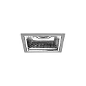 LED Einbaudownlight APOLLO MIDI, 55°, 14W, 1743lm, IP20, 230V, CRI > 90, quadratisch, 4000K, silber