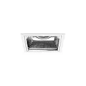 LED Einbaudownlight APOLLO MIDI, 55°, 14W, 1721lm, IP20, 230V, CRI > 90, quadratisch, 3000K, weiß