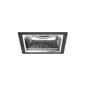 LED Einbaudownlight APOLLO MIDI, 55°, 14W, 1721lm, IP20, 230V, CRI > 90, quadratisch, 3000K, schwarz
