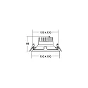 Brumberg LED Einbaudownlight APOLLO MIDI, 55°, 14W, 1743lm, IP20, 230V, CRI > 90, quadratisch, 4000K, schwarz