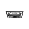 LED Einbaudownlight APOLLO MAXI, 55°, 20,2W, 2432lm, IP20, 230V, CRI > 90, quadratisch, 3500K, schwarz