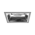 LED Einbaudownlight APOLLO MEGA, 55°, 24W, 3013lm, IP20, 230V, CRI > 90, quadratisch, 3500K, silber
