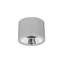 LED Aufbau-Downlight APOLLO MAXI, Ø 20.8cm, Reflektor glatt, CRi >90, UGR <19, DALI, 20.5W 4000K 55°, silber