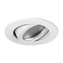 Einbaulautsprecher 3/4W, 20 Ohm, rund, DA Ø 6.8cm, IP20, schwenkbar, Weiß