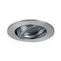 Einbaulautsprecher 3/4W, 20 Ohm, rund, DA Ø 6.8cm, IP20, schwenkbar, Alu matt