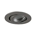 Einbaulautsprecher 3/4W, 20 Ohm, rund, DA Ø 6.8cm, IP20, schwenkbar, Titan matt