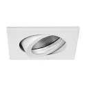 Decken-Einbau-Lautsprecher SINDEE-R, IP20, quadratisch, 3/4W, 20 Ohm, rund, DA Ø 6.8cm, IP20, schwenkbar, weiß