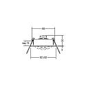 Brumberg Recessed loudspeaker 3/4W, 20 Ohm, square, DA Ø 6.8cm, IP20, swivelling, matt alu