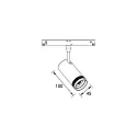 Brumberg LED Schienen-Strahler PEPA RONDO, 48V DC, fokussierbar 25-55°, CRi >90, UGR<13-22, DALI-2 dimmbar, 8W 3000K 680lm