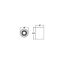 Brumberg LED Aufbau-Downlight APOLLO MICRO, Ø 8.7cm, Reflektor facettiert, CRi >90, UGR <19, DALI, 7W 3000K 55°, weiß