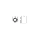 Brumberg LED Aufbau-Downlight APOLLO MINI, Ø 11.8cm, Reflektor facettiert, CRi >90, UGR <19, DALI, 10.5W 3000K 55°, weiß