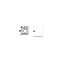 Brumberg LED Aufbau-Downlight APOLLO MICRO, 8.7x8.7cm, Reflektor facettiert, CRi >90, UGR <19, DALI, 7W 3000K 55°, weiß