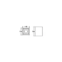 Brumberg LED Aufbau-Downlight APOLLO MINI, 11.8x11.8cm, Reflektor facettiert, CRi >90, UGR <19, schaltbar, 10.5W 3000K 55°, silber