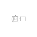 Brumberg LED Aufbau-Downlight APOLLO MAXI, 20.8x20.8cm, Reflektor facettiert, CRi >90, UGR <19, DALI, 20.5W 3500K 55°, weiß