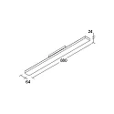 Brumberg 3-phase spot BALI MAXI AS 97°/91° DALI-2 - 88CM rotatable, DALI controllable, with lens optics IP20, silver matt dimmable
