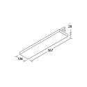 Brumberg 3-phase spot BALI MEGA DA 25°/25° DALI-2 - 58.7CM rotatable, DALI controllable, with lens optics IP20, silver matt dimmable