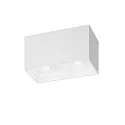Aufbau-Downlight TURN-RE, IP20, rechteckig, 2x GU10 (exkl.),Aluminium, strukturweiß