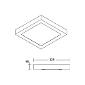 Brumberg LED panel REFIDO 2CCT / 32.5 X 32.5 CM surface-mounted version, CCT Switch, UGR < 19, switchable