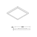 Brumberg LED panel REFIDO TW DALI-2 / 62.5 X 62.5 CM surface-mounted version, tunable white, UGR < 19, switchable