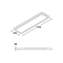 Brumberg LED-Aufbau-Panel REFIDO, IP20 IK03, 122.5 x 32.5cm, UGR<19, weiß, 34W 3000/4000K (2CCT) 5950lm 85°, DALI-2 dimmbar