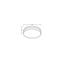 Brumberg wall and ceiling luminaire IDA Ø 23.5CM 2 flames E27 IP44, nickel matt dimmable