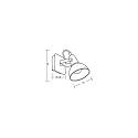 Brumberg wall and ceiling luminaire DACTYL 1 flame, adjustable E14 IP20, light wood, black matt dimmable