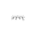 Brumberg ceiling luminaire DACTYL 4 flames, adjustable E14 IP20, light wood, black matt dimmable
