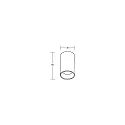 Brumberg Aufbau-Downlight TOMEK, rund, 1-flammig, GU10, Aluminium, strukturweiß