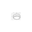 wall and ceiling luminaire EREVAN Ø 23CM 2 flames E27 IP44, chrome, glossy dimmable