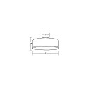 ceiling luminaire TIM Ø 40CM up / down, with diffuser E27 IP20, nickel matt dimmable