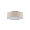 Deckenleuchte TIM, Ø 40cm, 3x E27, Stahl / Stoff, Nickel matt, Schirm creme