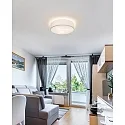 Brumberg ceiling luminaire TIM Ø 40CM up / down, with diffuser E27 IP20, nickel matt dimmable