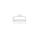 Brumberg Deckenleuchte TIM, Ø 50cm, 3x E27, Stahl / Stoff, Nickel matt, Schirm creme