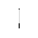 Pendelleuchte TOMEK, zylindrisch, Spot-Rohr 27cm, GU10, Aluminium, strukturschwarz