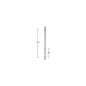pendant luminaire TOMEK 350MM 1 flame, cylindrical, rigid GU10 IP20