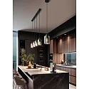 Brumberg Pendelleuchte MURRAY, 1-flammig, E27, Stahl schwarz matt / Glas-Zylinder metallisiert