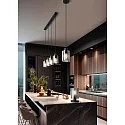Brumberg Pendelleuchte MURRAY, 1-flammig, E27, Stahl schwarz matt / Glas-Zylinder metallisiert